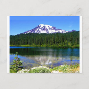 Reflection Lake, Mount Rainier, WA, USA Vykort