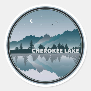Reflection of Cherokee Sjö Tennessee Runt Klistermärke