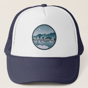 Reflection of Mountain Island Sjö North Carolina R Keps
