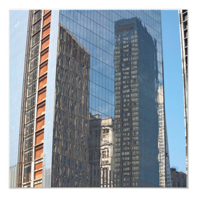 Reflection Office bygger New York City Fototryck (Framsidan)