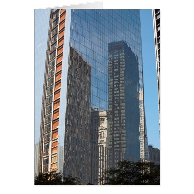 Reflection Office bygger New York City Hälsningskort (Framsidan)