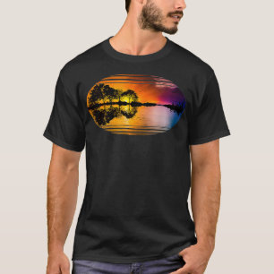 Reflection Speci for Guitar Sunset Himlar Träd Cit T Shirt