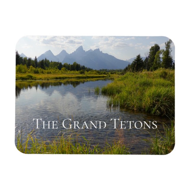 Reflections Grand Teton National Park Wyoming Magnet (Horisontell)