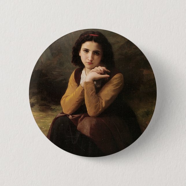 Reflective Beauty (Mignon Pensive) 1869 Bouguereau Knapp (Framsida)