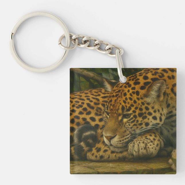 Reflective Jaguar - Serene Wildlife Art-utskrift (Framsidan)