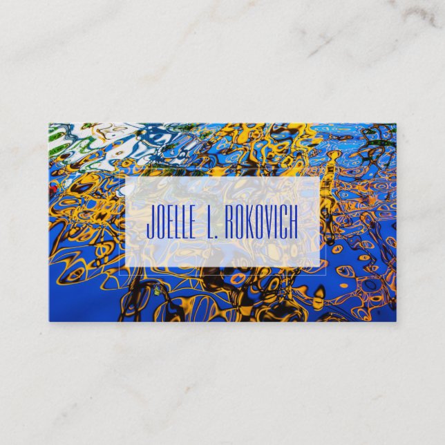 © Reflective Vatten Ripples Abstrakt Photogratogra Visitkort (Framsida)