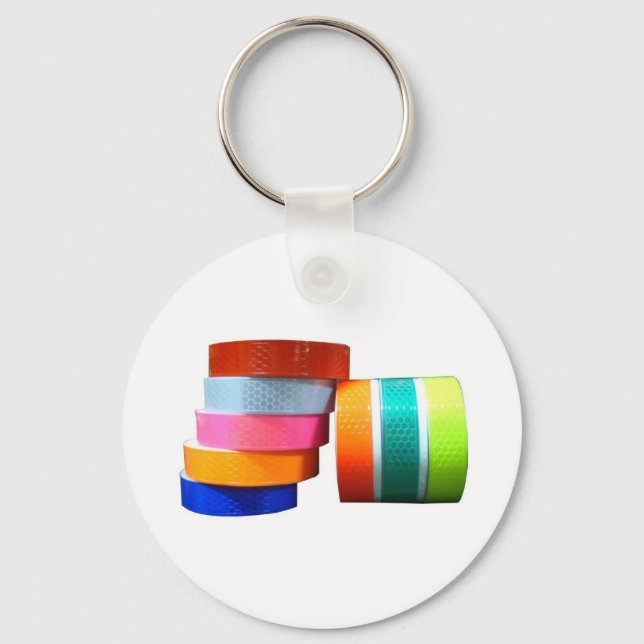 Reflector Reflective PVC Sticker Tape Reflectors Nyckelring (Framsida)