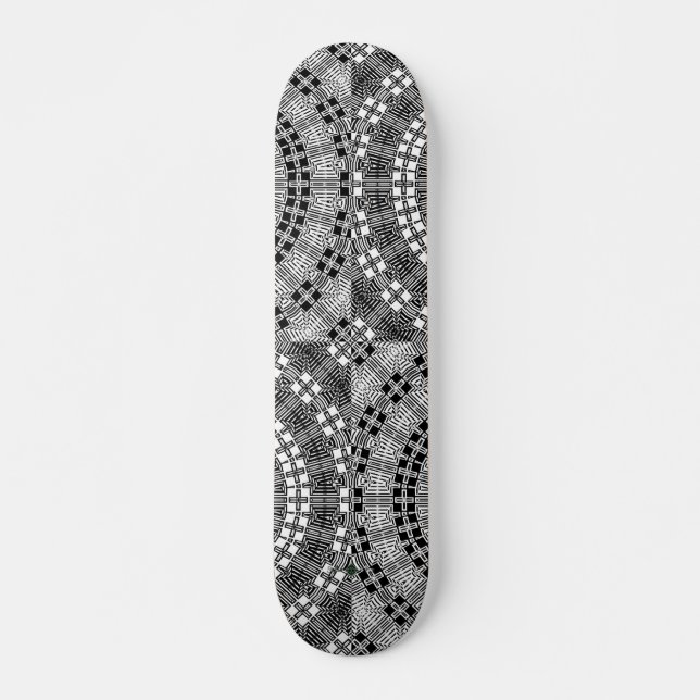 Reflektera Mandala-rutnät Mini Skateboard Bräda 18,5 Cm (Framsida)
