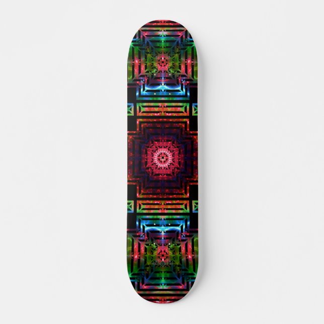 Reflektera Tapet ( Regnbåge ) Mini Skateboard Bräda 18,5 Cm (Framsida)