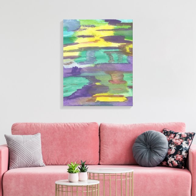 Reflekterande Abstrakt Konst Canvastryck (Insitu (Vardagsrum))