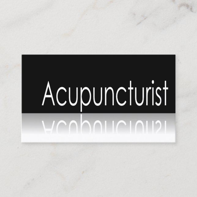 Reflekterande - Acupuncturist - Affärskort Visitkort (Framsida)