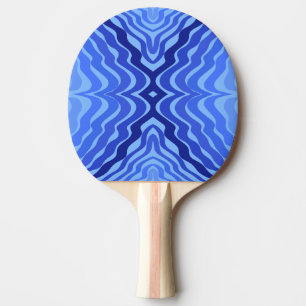 Reflekterande blå Vinkar modern abstrakt konst Pingisracket