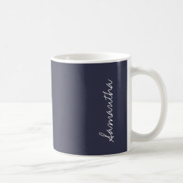 Reflekterande dammdjupblå Solid Färg-Personlig Kaffemugg