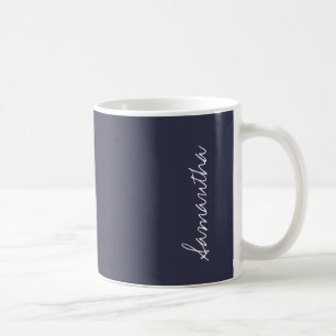 Reflekterande dammdjupblå Solid Färg-Personlig Kaffemugg