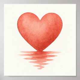 Reflekterande hjärta poster