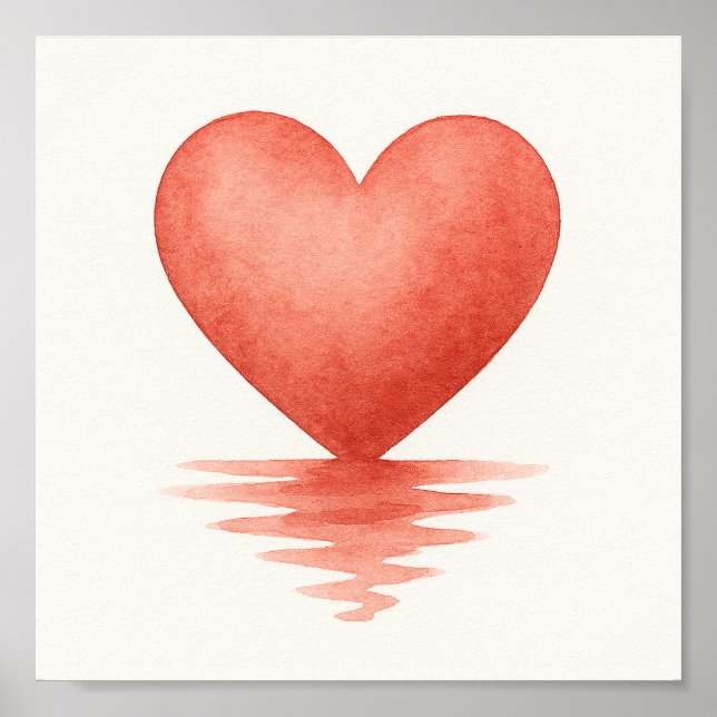 Reflekterande hjärta poster (Framsidan)