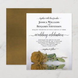 Reflekterande inbjudan till Guld Ochre Ro BUDGET b