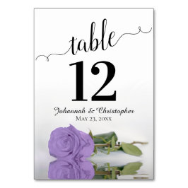 Reflekterande Lavender Lila Ro Elegant bröllop Bordsnummer