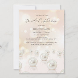 Reflekterande Möhippa för Pearls Cream Inbjudningar