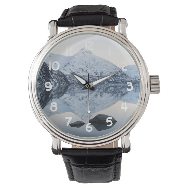 Reflekterande port Sjö Armbandsur (Framsida)