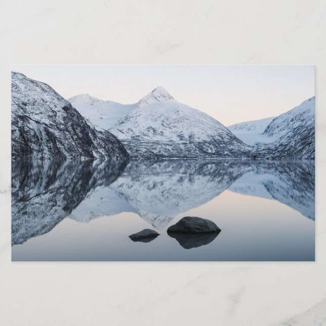 Reflekterande port Sjö Brevpapper (Framsida)