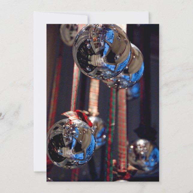 Reflekterande silver juldekorationer (Framsida)