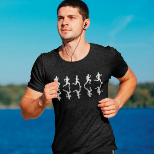 Reflekterande Springer som kör Joggare Crossa coun T Shirt
