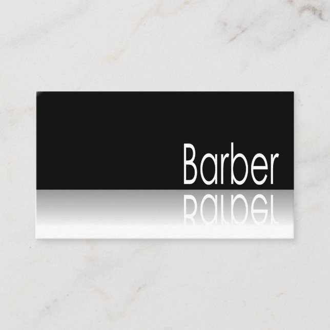 Reflekterande text - Barber - Affärskort Visitkort (Framsida)