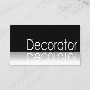 Reflekterande text - dekoratör - visitkort