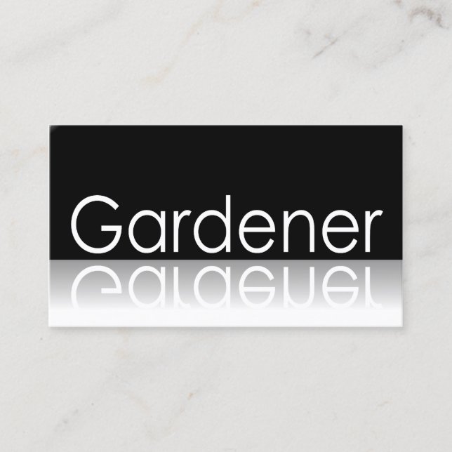 Reflekterande text - Gardener - Affärskort Visitkort (Framsida)