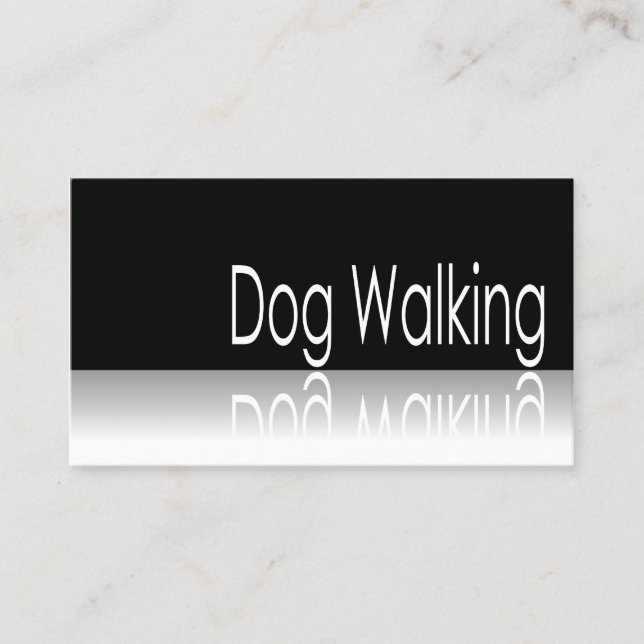 Reflekterande text - Hund - Affärskort Visitkort (Framsida)