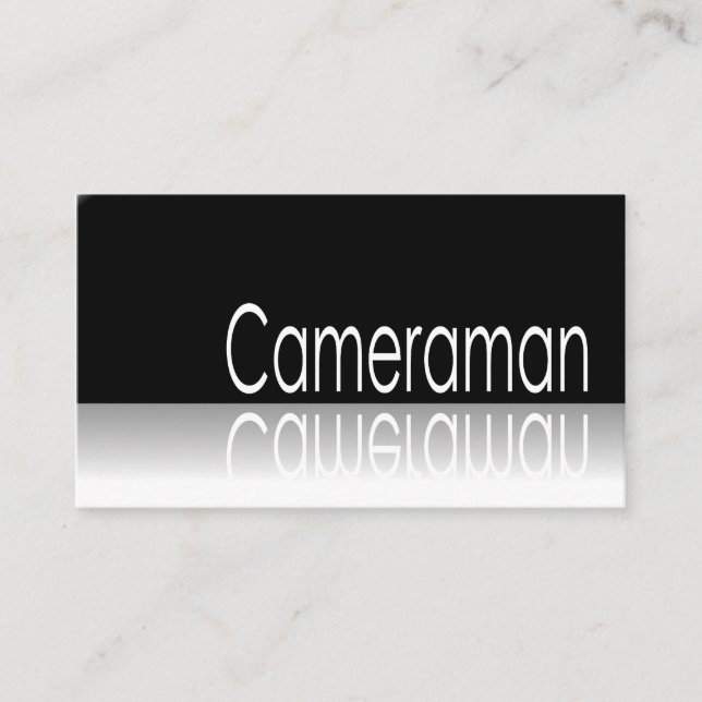 Reflekterande text - Kameraman - Affärskort Visitkort (Framsida)