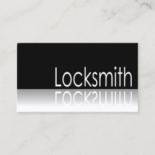 Reflekterande text - Locksmith - visitkort