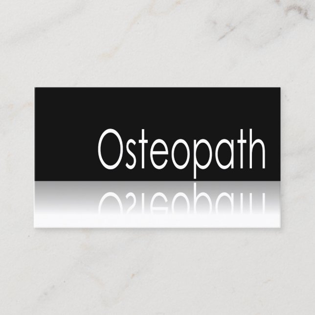 Reflekterande text - Osteopat - Affärskort Visitkort (Framsida)