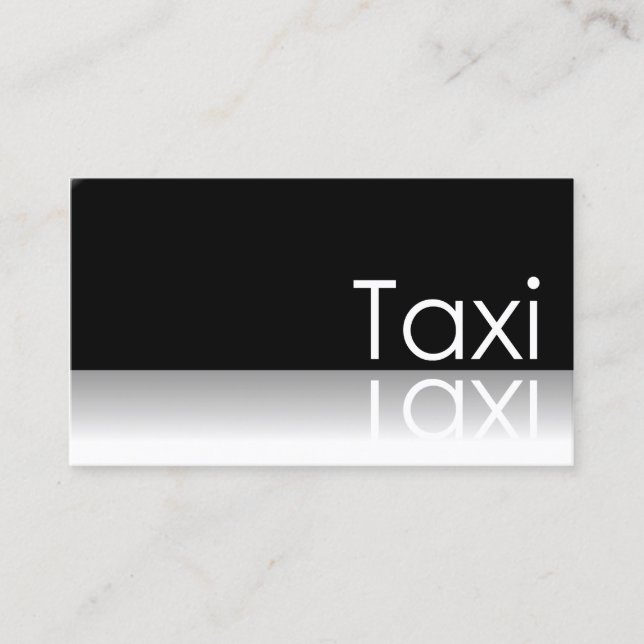 Reflekterande text - Taxi - Affärskort Visitkort (Framsida)