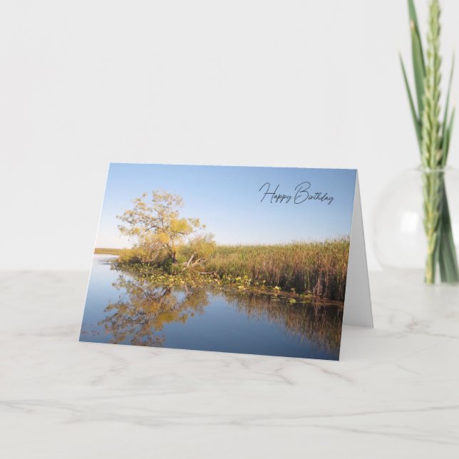 Reflekterande Vatten - födelsedagskort Kort (Framsida)