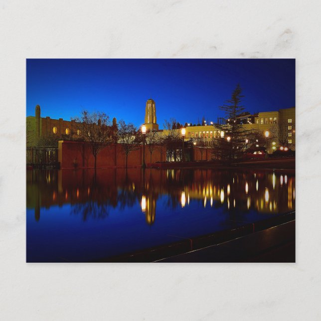 Reflekterar Bassäng Temple Square Vykort (Framsida)