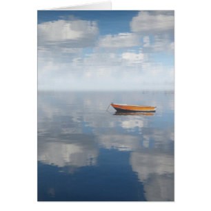 Reflekterat Shanti Gretting för sjöfoto kort