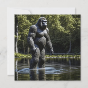 Reflektion av Bigfoot i Vatten