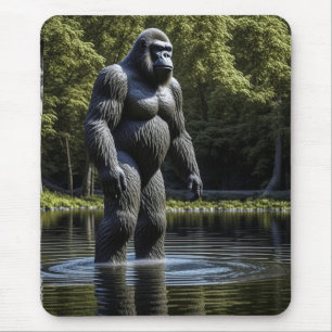 Reflektion av Bigfoot i Vatten Musmatta