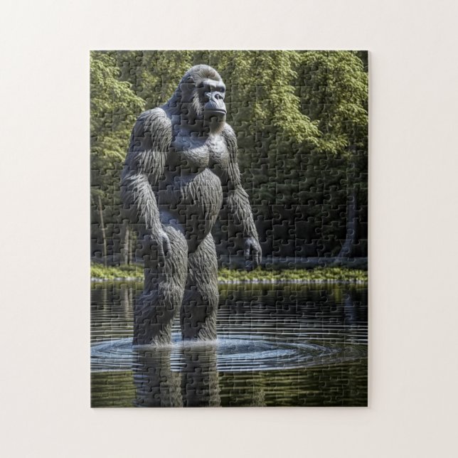 Reflektion av Bigfoot i Vatten Pussel (Vertikal)