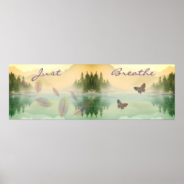 Reflektion av Citrus Mountain JUST BREATHE Poster (Framsidan)