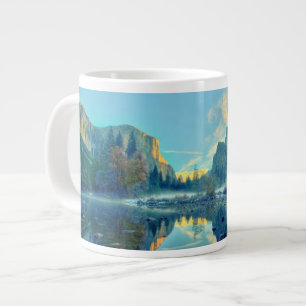 Reflektion av El Capitan och tre bröder Jumbo Mugg
