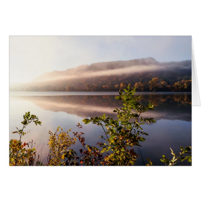 Reflektion av fogstrimlad reflektion hälsningskort (Framsidan Horizontal)