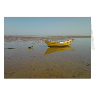 Reflektion av gult hälsningskort