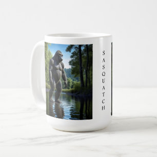Reflektion av muskulär Bigfoot i Vatten Kaffemugg