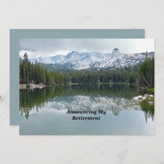 Reflektion av Sjö i pension i aviseringsberget Meddelande (Fram/baksida)