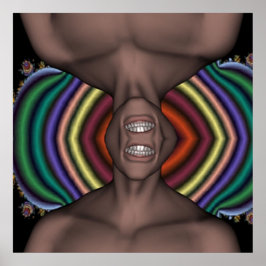 Reflektion av skräck poster