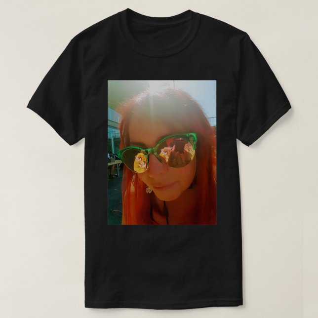 Reflektion av solglasögon t shirt (Design framsida)