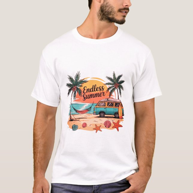Reflektion av solglasögon - Tropiska sommardrömmen T Shirt (Framsida)